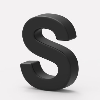 doğru siyah harf S