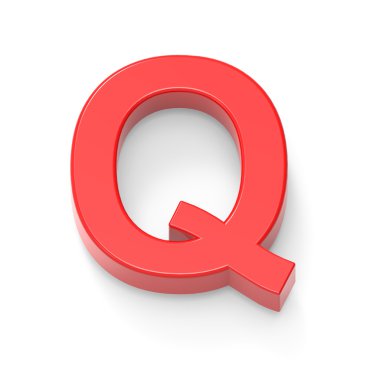 Işık kırmızı harf Q