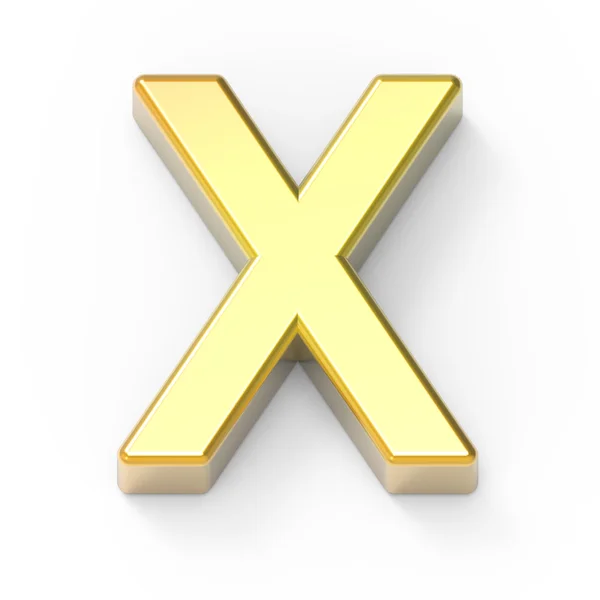 Matte gold font X — Stock Photo, Image