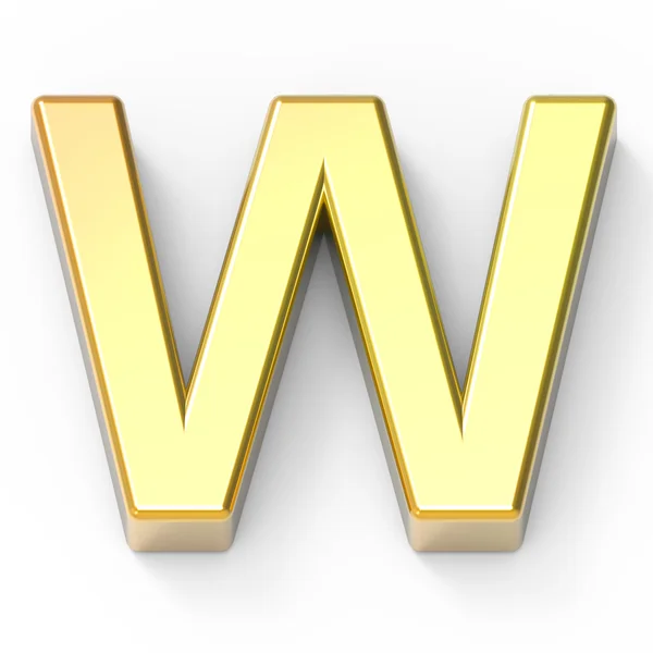 Mat goud lettertype W — Stockfoto