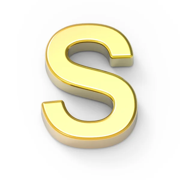 Золотой шрифт S — стоковое фото