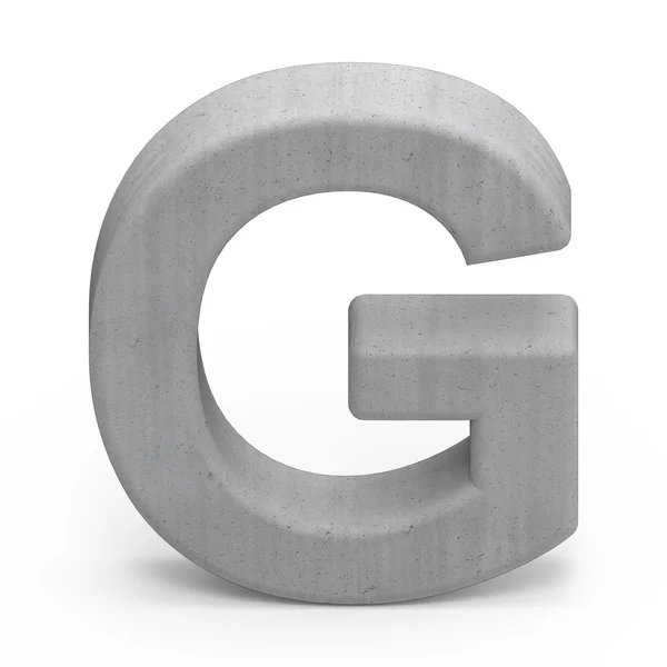 Concrete letter G — Stockfoto