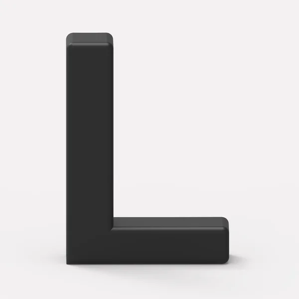 Czarne litery L — Zdjęcie stockowe
