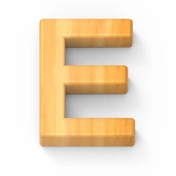 Цвет дерева буква E — стоковое фото