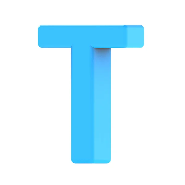 Голубая буква T — стоковое фото