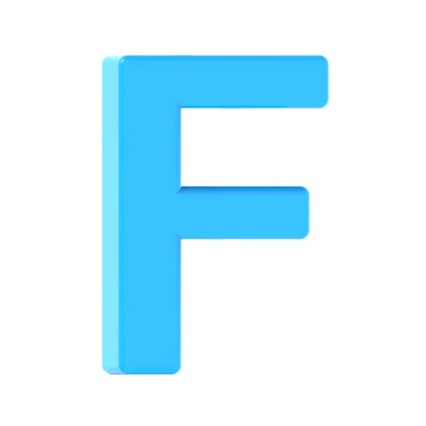 Світло-блакитна літера F — стокове фото