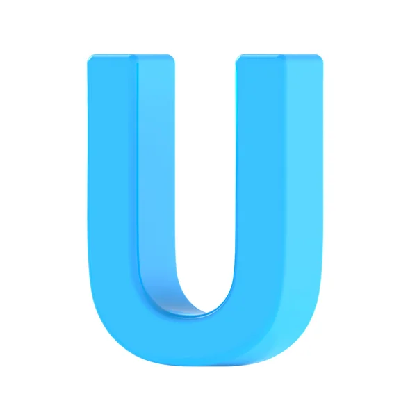 Światło niebieskie litery U — Zdjęcie stockowe