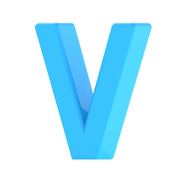 Light blue letter V — Stock Photo, Image