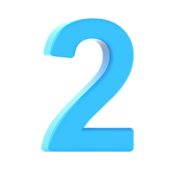 Light  blue number 2 — Stock Photo, Image