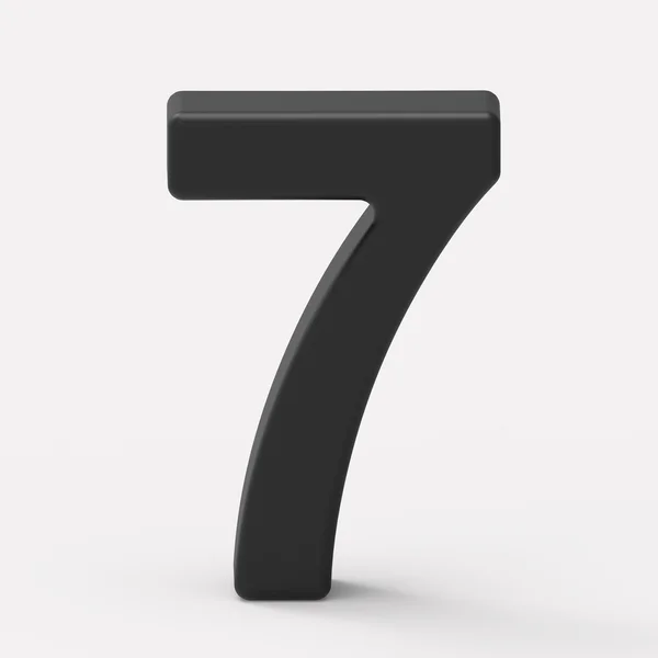 3d numero nero 7 — Foto Stock