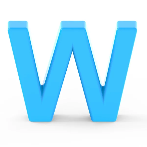 Light blue letter W — Stock Photo, Image