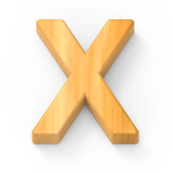 Cor da madeira letra X — Fotografia de Stock