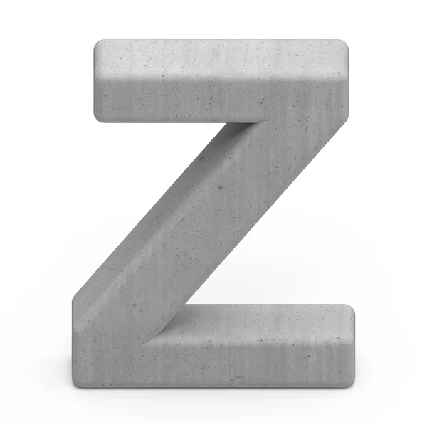 Letra concreta Z — Foto de Stock
