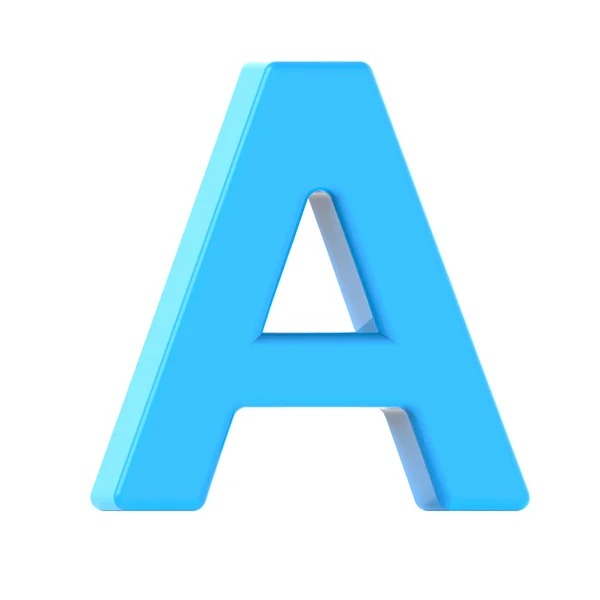 Ljus blå bokstaven A — Stockfoto