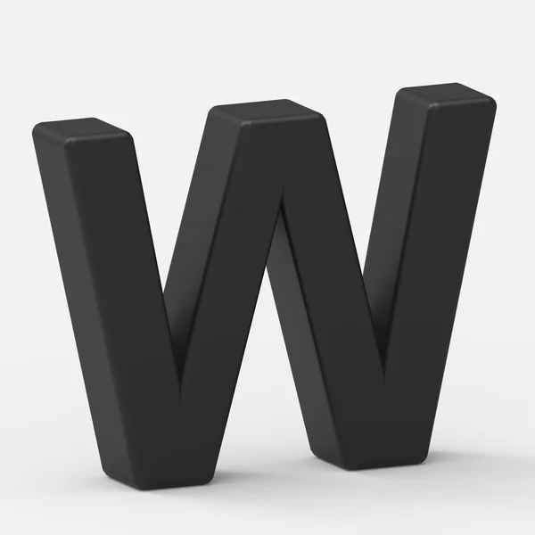 Bal fekete betű W — Stock Fotó