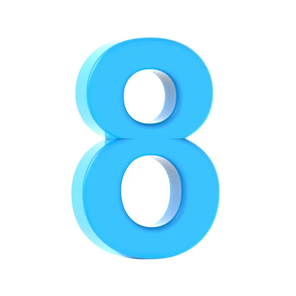 Light  blue number 8 — Stock Photo, Image