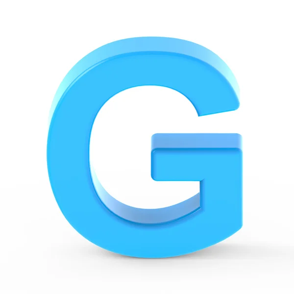 Ljus blå bokstaven G — Stockfoto
