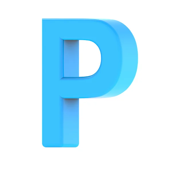 Licht blauwe letter P — Stockfoto