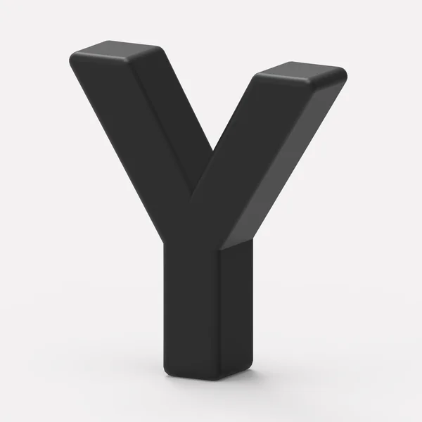 Right black letter Y — Stock Photo, Image