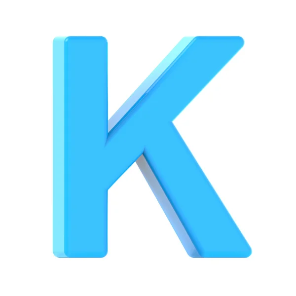 Light blue letter K — Zdjęcie stockowe