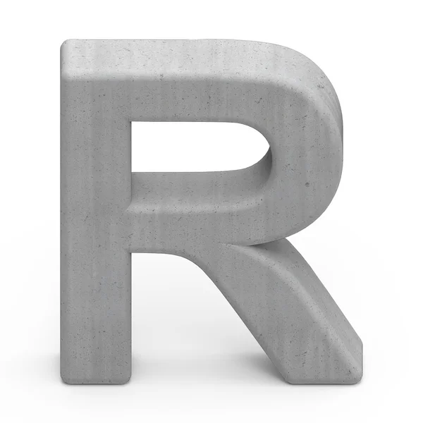 Letra concreta R — Fotografia de Stock