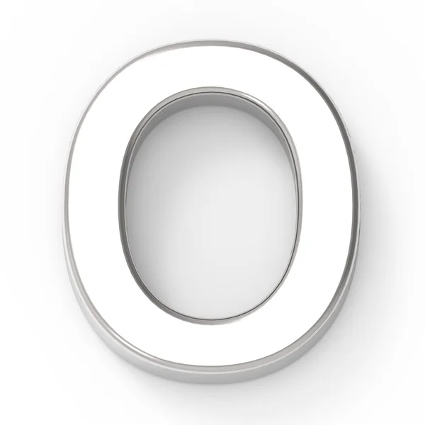 Silver letter O — Stock Photo, Image