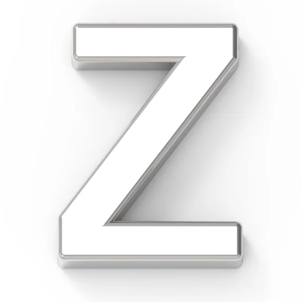 Silver letter Z — Stock Photo, Image