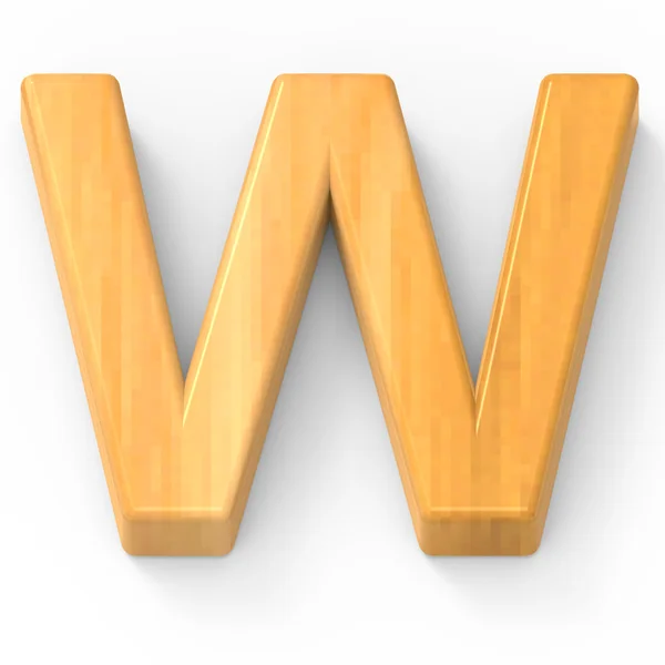 Wood color letter W — Stock Photo, Image