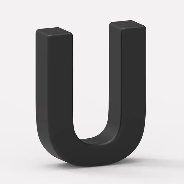 Left black letter U — Stock Photo, Image