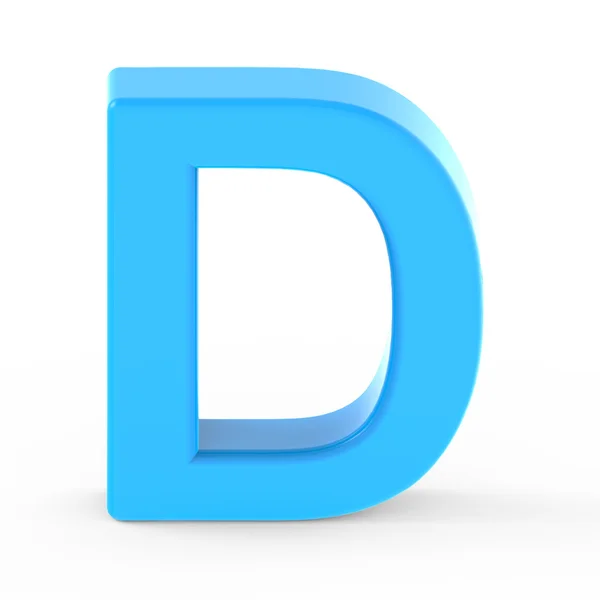 Голубая буква D — стоковое фото