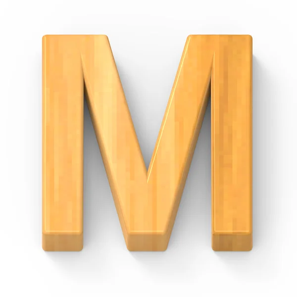 Wood color letter M — Stock Photo, Image