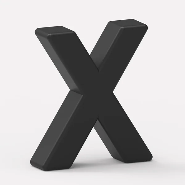 Linker zwarte letter X — Stockfoto
