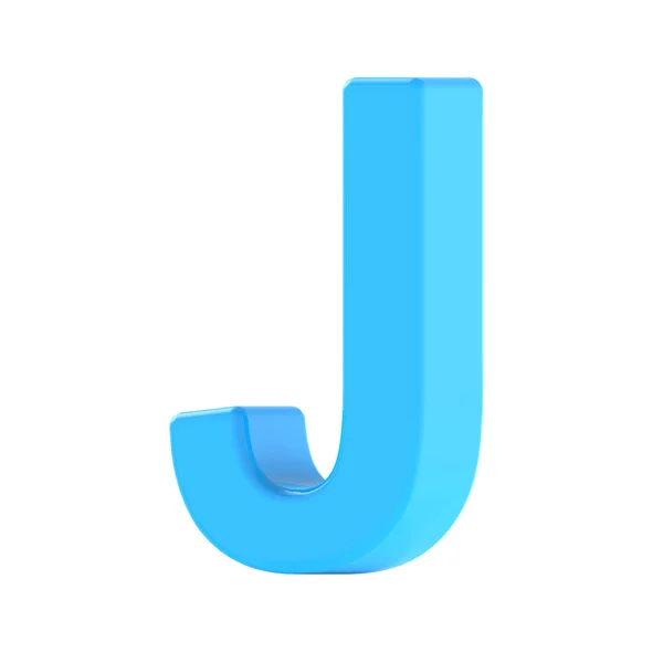 Letra azul claro J — Foto de Stock