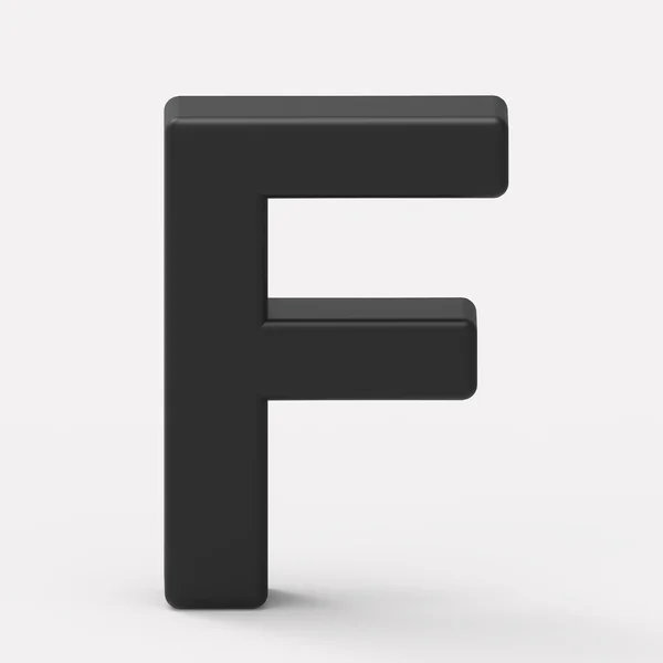 Letra F negra —  Fotos de Stock
