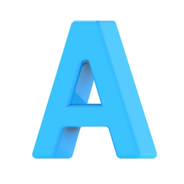 Licht blauwe letter A — Stockfoto