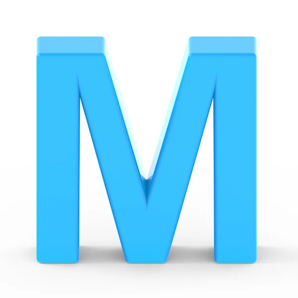 Ljus blå bokstaven M — Stockfoto