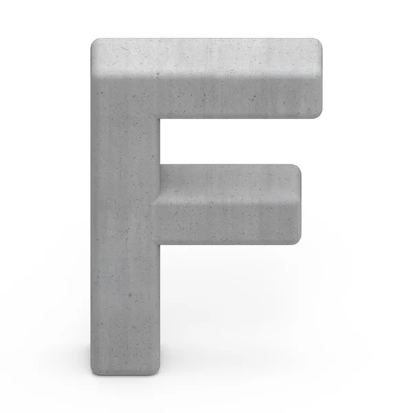 Concrete letter F — Stockfoto