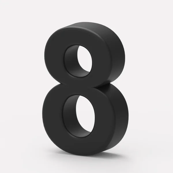 Numero nero destro 8 — Foto Stock