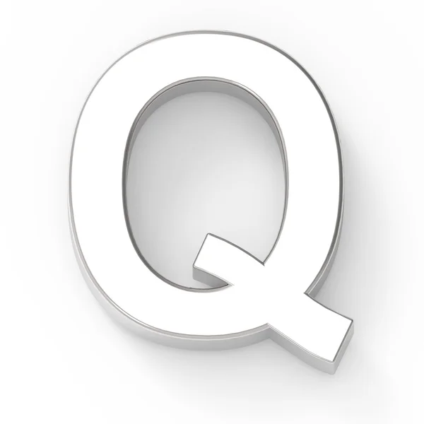 Срібні буква Q — стокове фото