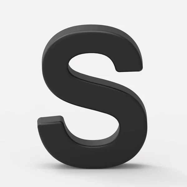Черная буква S — стоковое фото