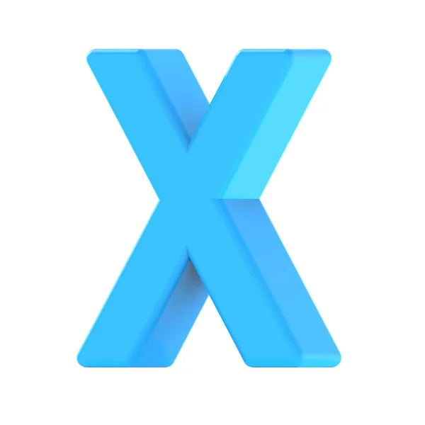 Ljus blå bokstaven X — Stockfoto