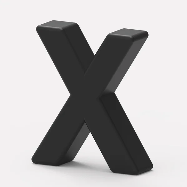 Letra negra derecha X — Foto de Stock