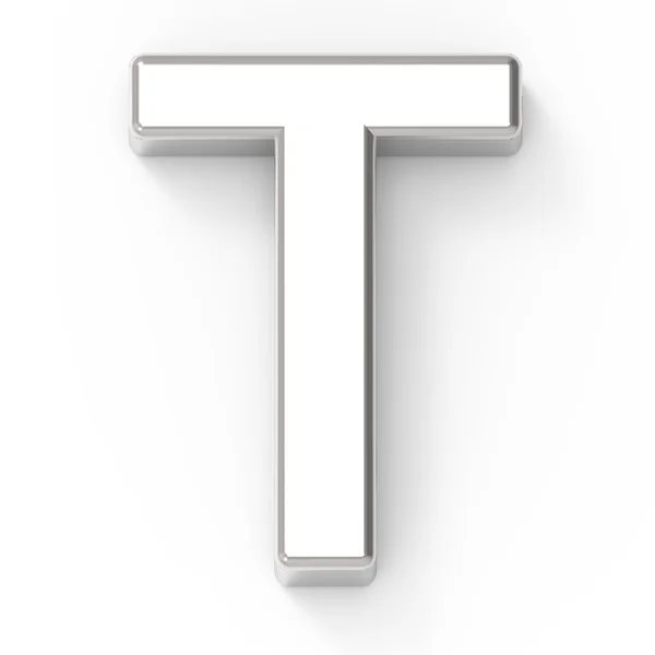 Silver letter T — Stock Photo, Image