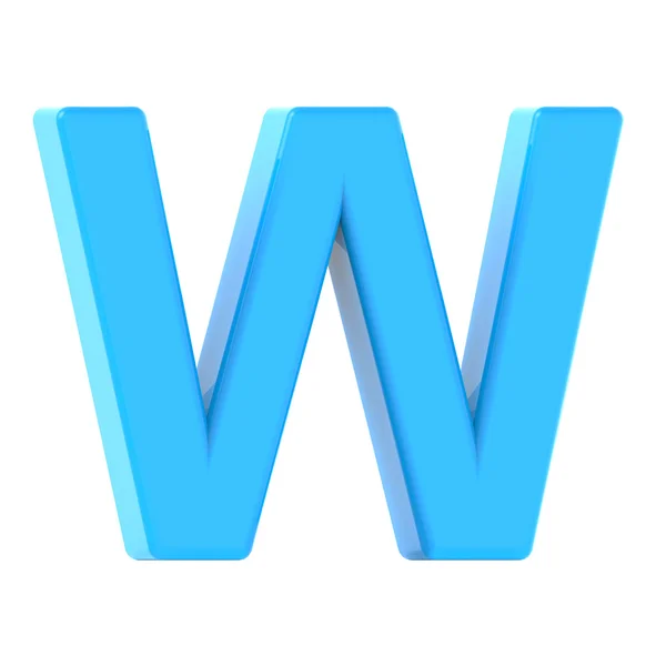 Világos kék betű W — Stock Fotó