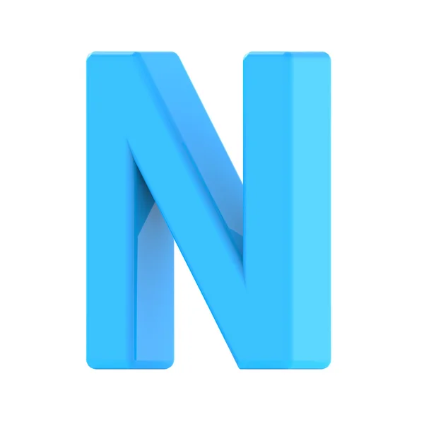 Light blue letter N — Stock Photo, Image