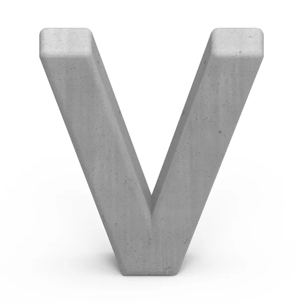 Concrete letter V — Stock Photo, Image