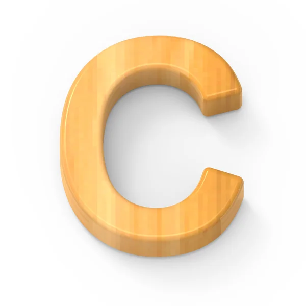 Dřevěné barevné písmeno C — Stock fotografie