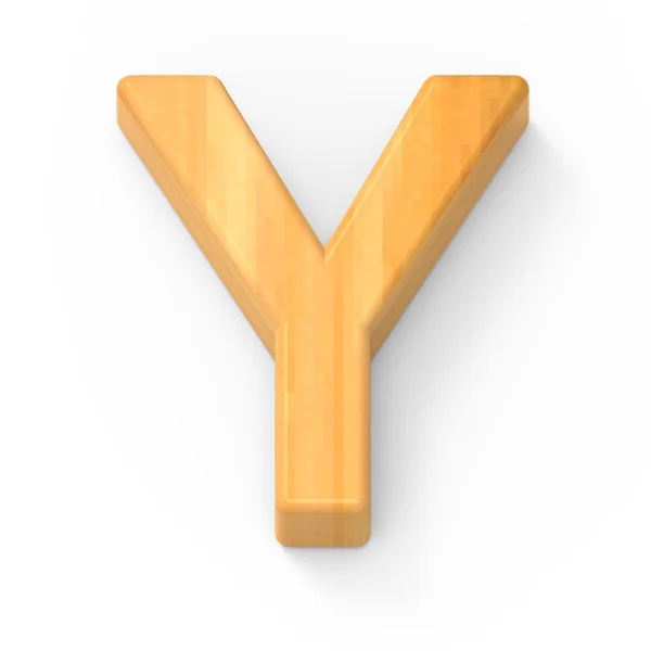 Kolor drewna litera Y — Zdjęcie stockowe