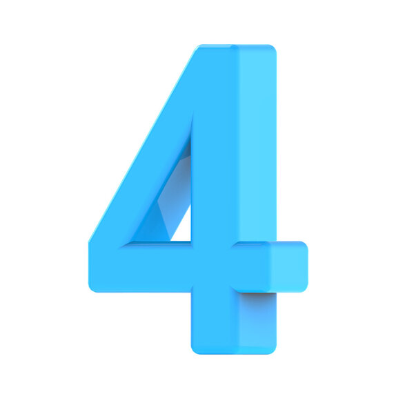 light blue number 4