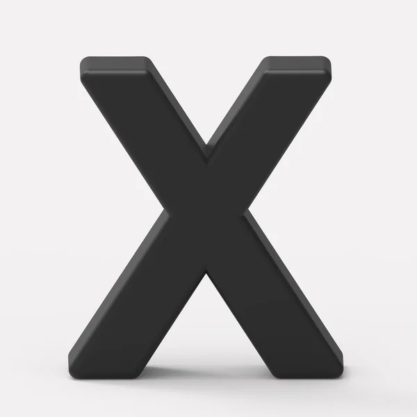 Letra negra X —  Fotos de Stock